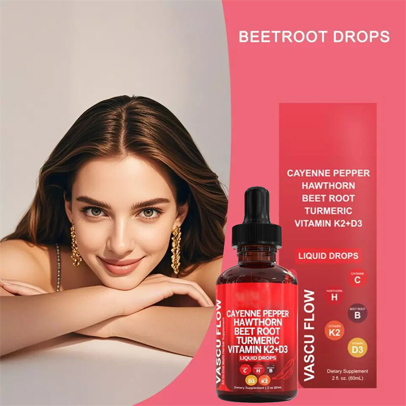 Nutra Cayenne Turmeric Vascu Pepper Flow Beet Root Liquid Vitamin Hawthorn Drops