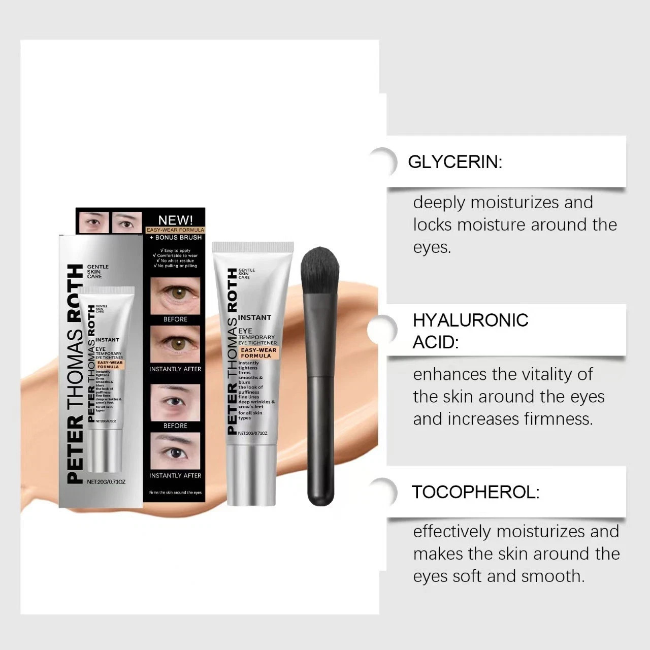 Peter Thomas Roth Instant Firming Eye Cream,Firm and Smooth the Look Fine Lines-
