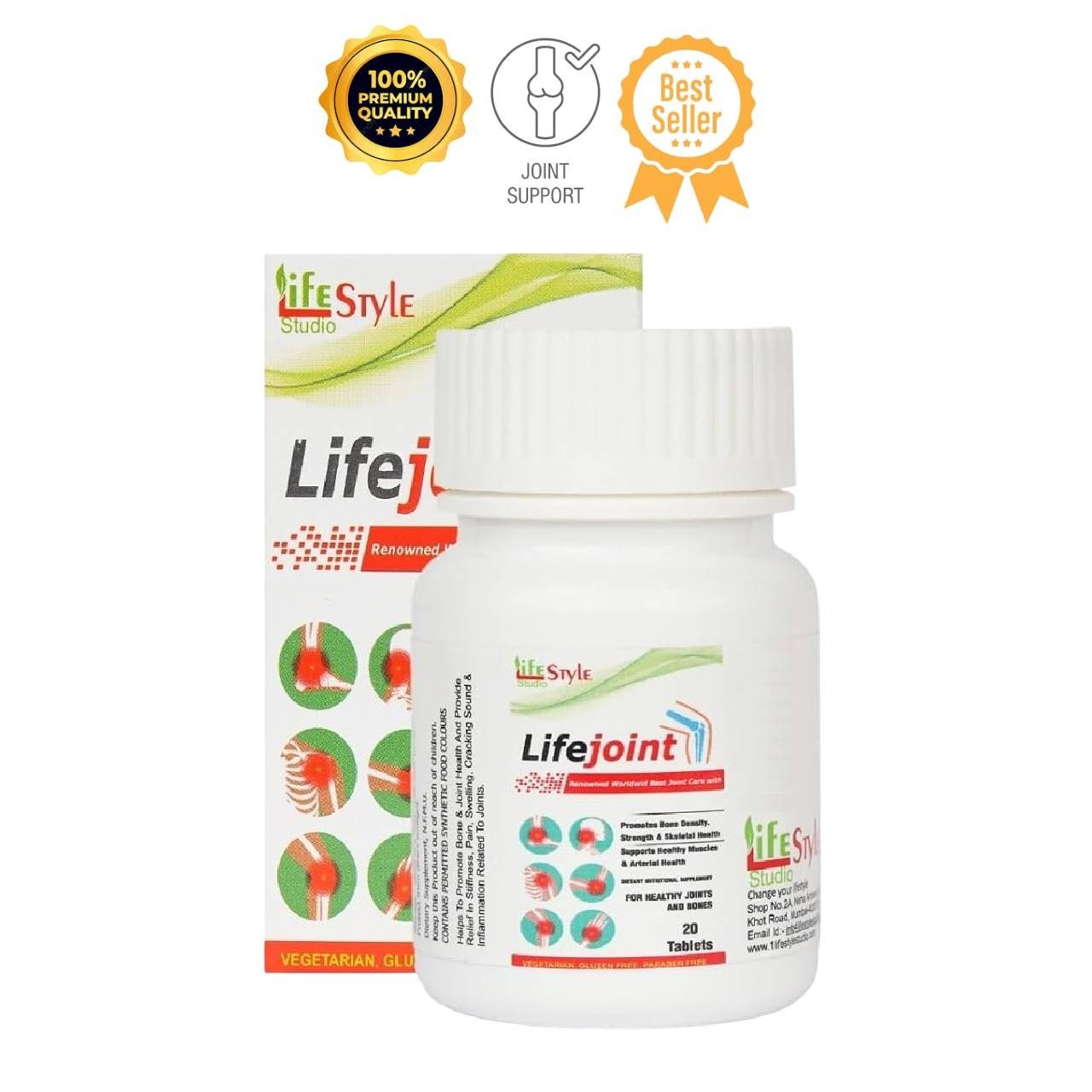 Lifestyle Stu.dio LifeJoint Joint Care 20 Veg Tablets