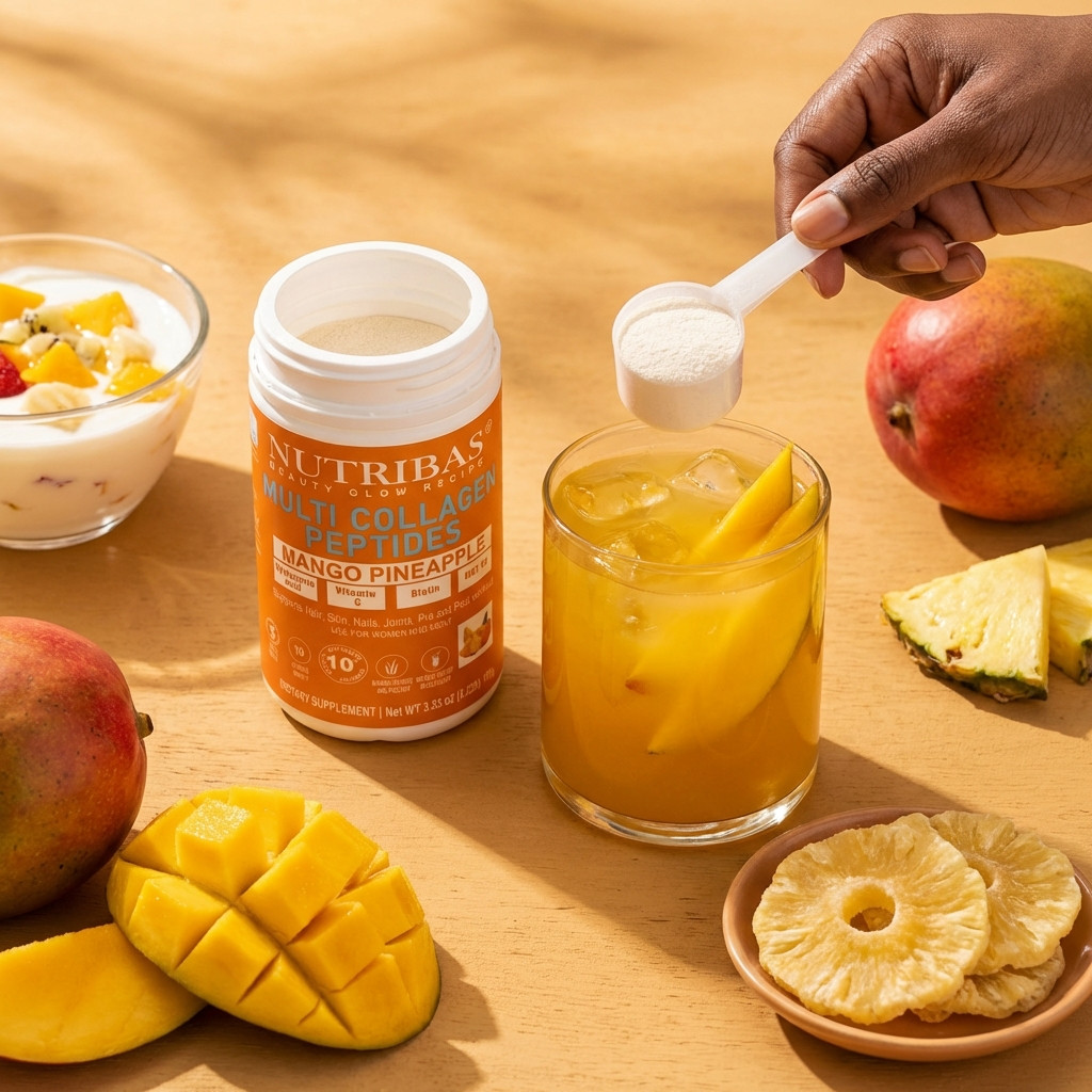 Protein Collagen Peptides Powder + Vitamin C, Bulk, Lot of 10 Mango Pineapple