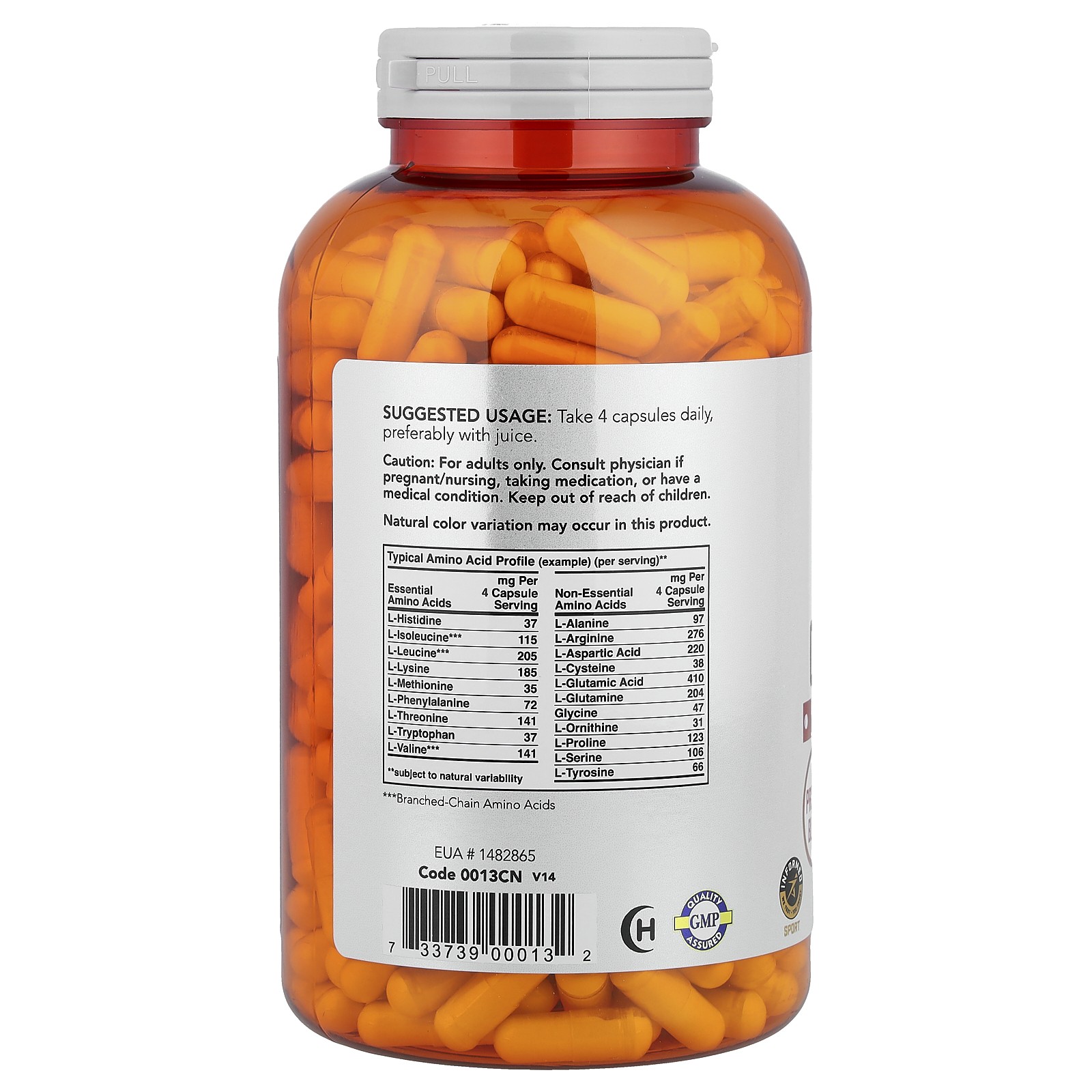 Now Foods Amino Complete 360 Capsules GMP Quality Assured