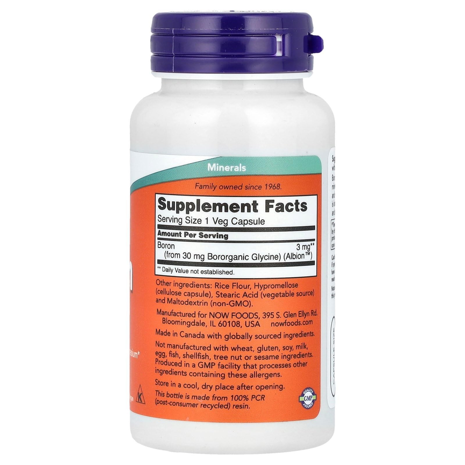 Now Foods Boron 3Mg 100 Capsules Mineral Supplement Health And Beauty 100 Count