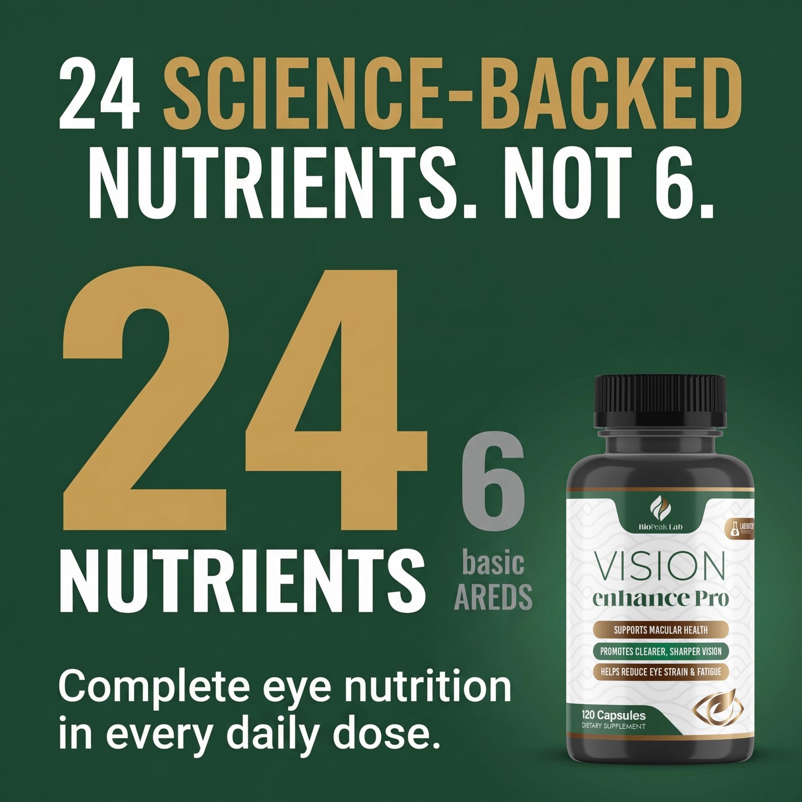 BioPeak Lab Vision Enhance Pro Eye Wellness Supplement with Lutein,…
