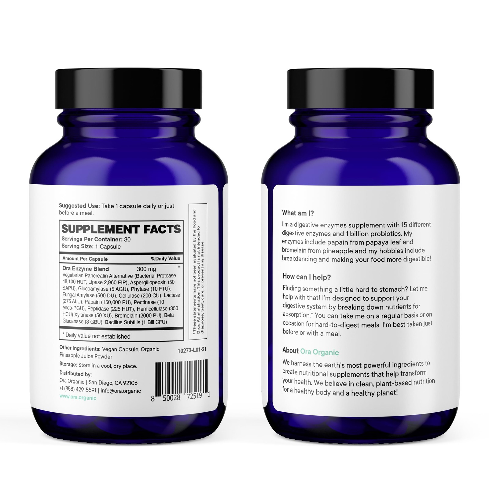 Ora Organic MultiEnzyme Supplement Vegan, Gluten Free Enzymes for Digestion …