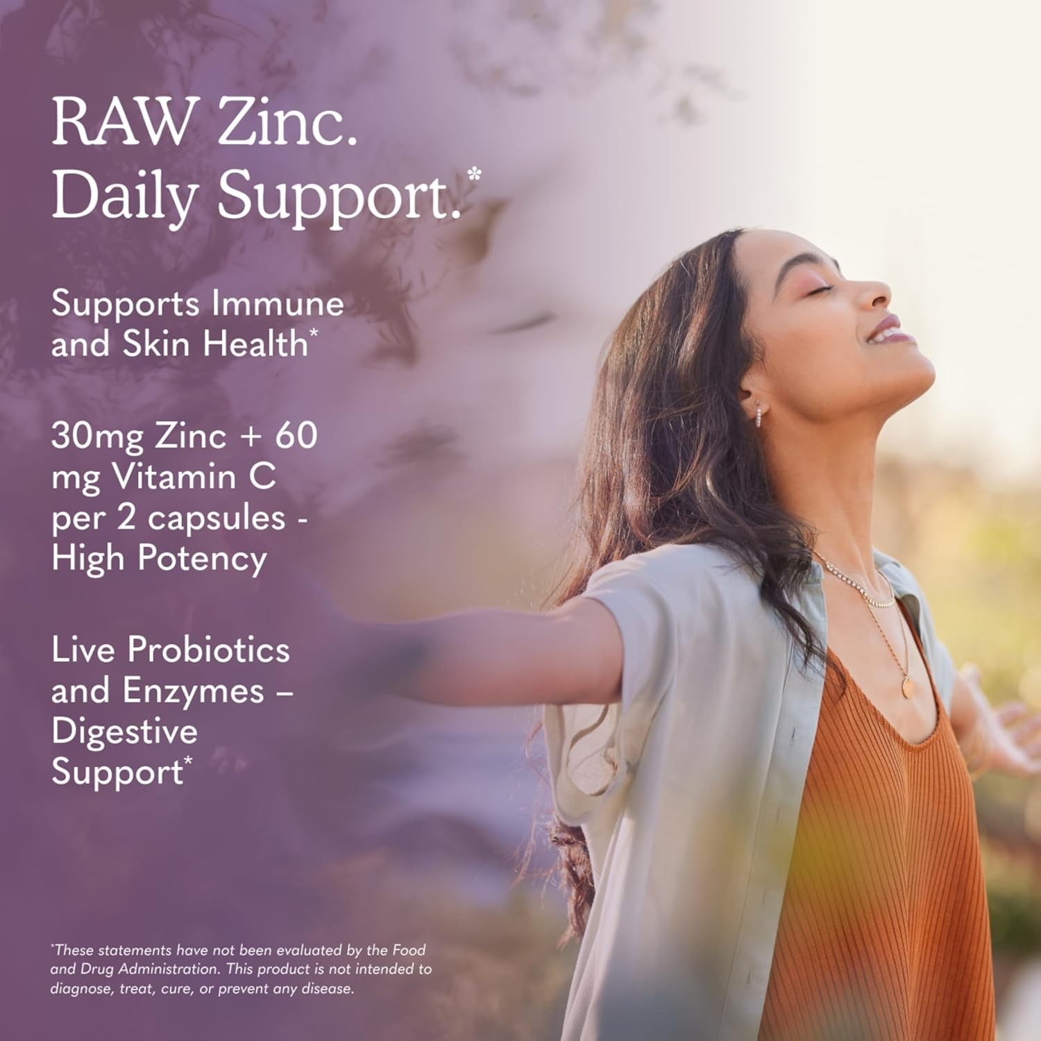Garden of Life Raw Zinc 30mg with Vitamin C – Whole Food Immune & Skin Supplemen