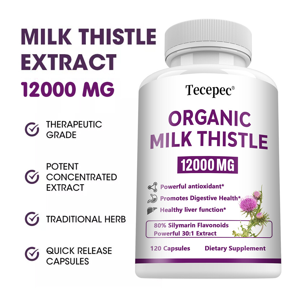 Liver Cleanse Repair Capsules Detox Cleanser with Organic Milk Thistle 12000mg