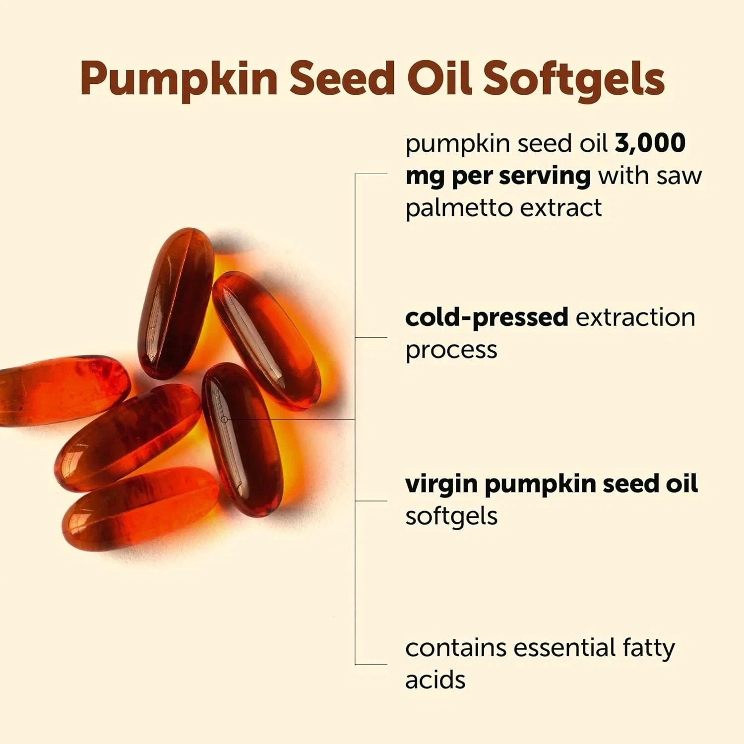 Micro Ingredients Pumpkin Seed Oil with Saw Palmetto,300 Softgels | Cold Pressed