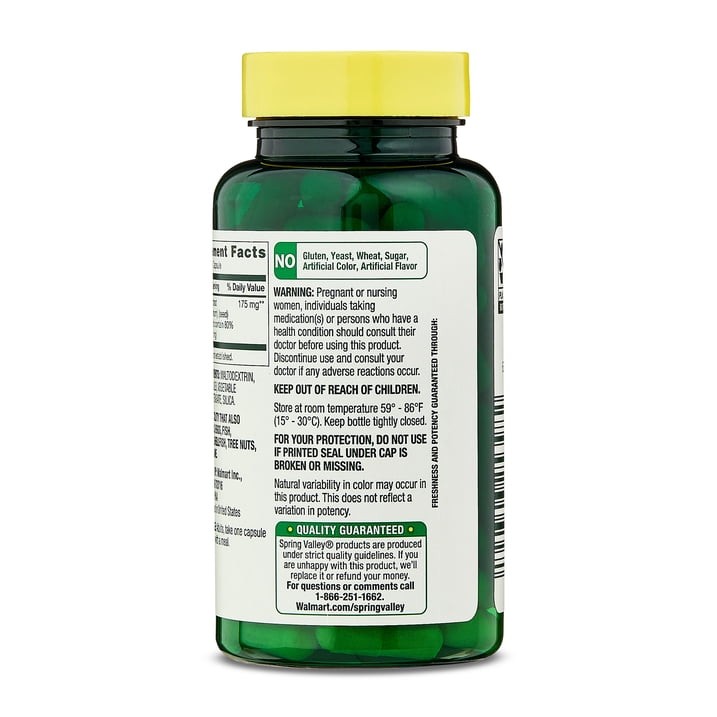 Spring Valley Milk Thistle Extract 175mg Dietary Supplement Capsules, 90 Count