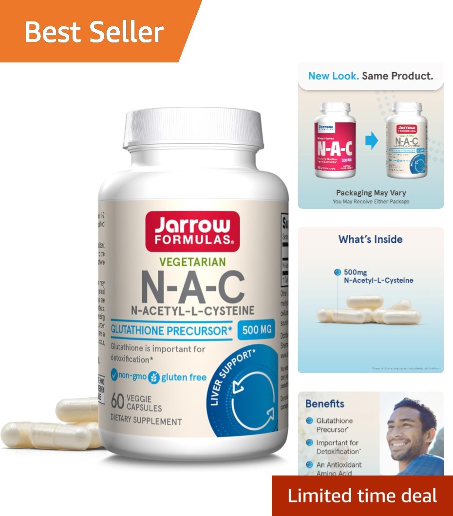 Liver Health Support with N-A-C 500mg – Antioxidant Power in 60 Veggie Capsules
