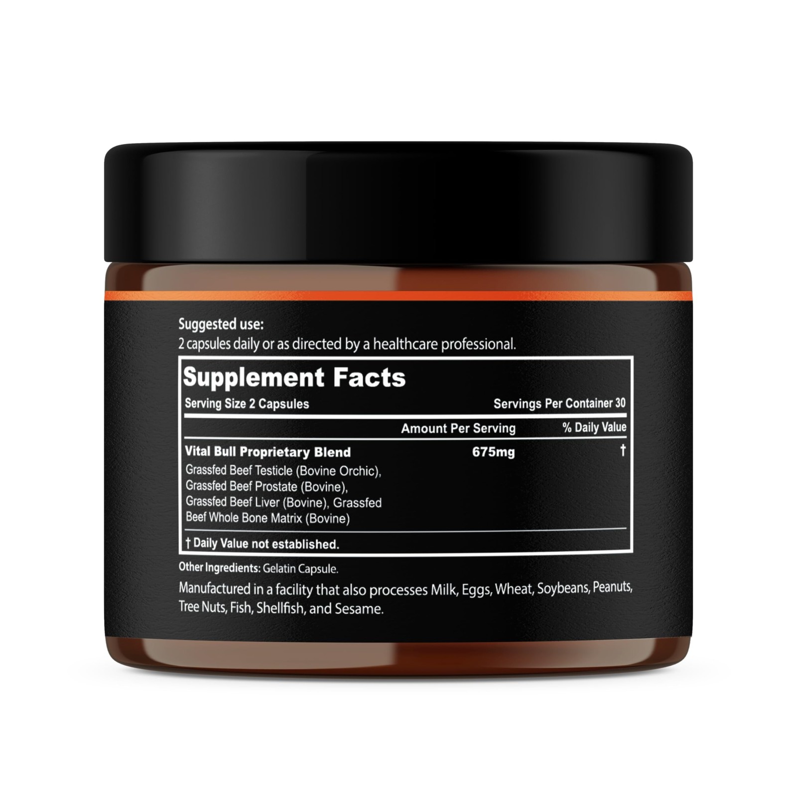 Vital Bull Beef Organ Supplement for Men with Grass Fed Liver, Testicle, Pros…