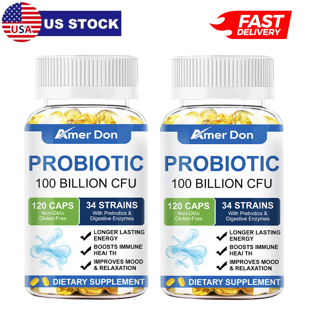 Probiotics 100 Billion CFU Potency Digestive Immune Health 240 Capsules