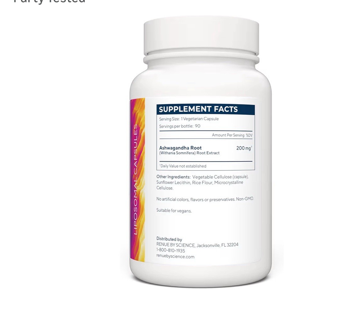 Renue By Science Ashwagandha | High Strength Liposomal Ashwagandha Supplements
