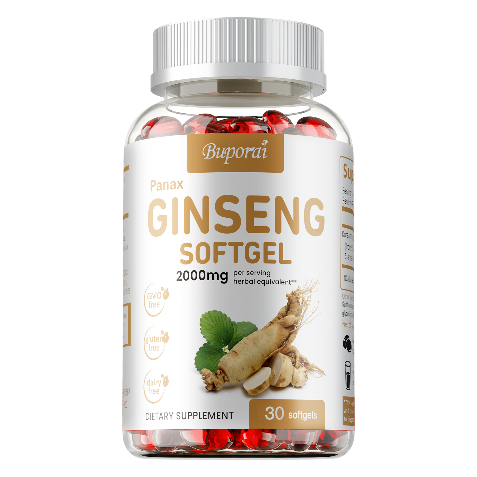 Panax Ginseng 2000mg – Ginsenosides, Supports Energy, Stamina and Desire