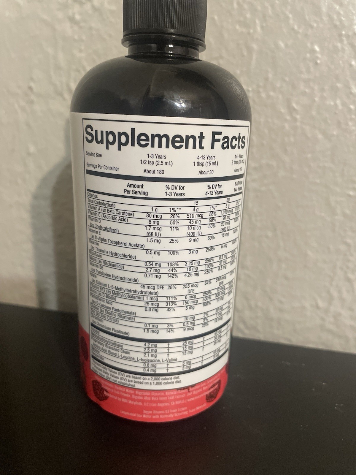 MaryRuth’s Liquid Morning Vegan Multivitamin Raspberry 15.22 fl oz Exp 09/2027