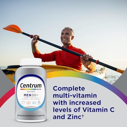Centrum Silver Mens 50 Plus Vitamins, Multivitamin Supplement, 100 Count