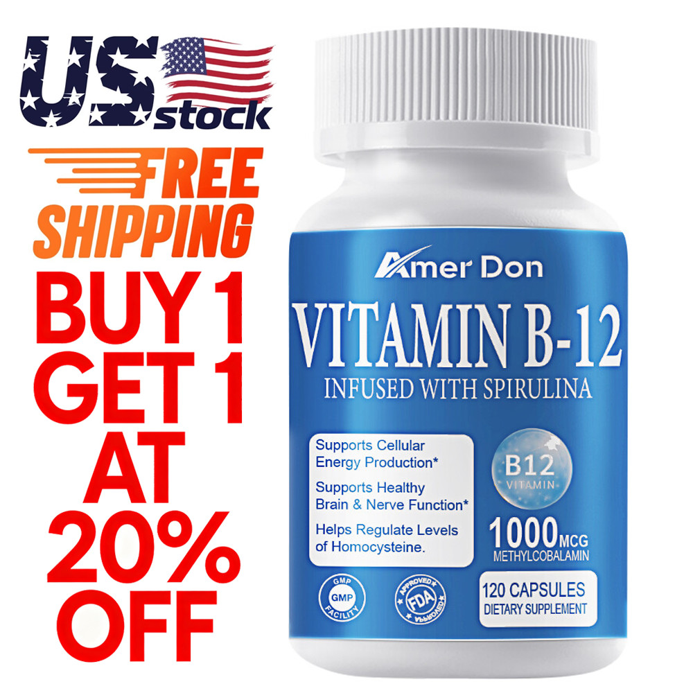 Vitamin B12 (Methylcobalamin) 1000mcg (120 Vegetarian Capsules) NON-GMO