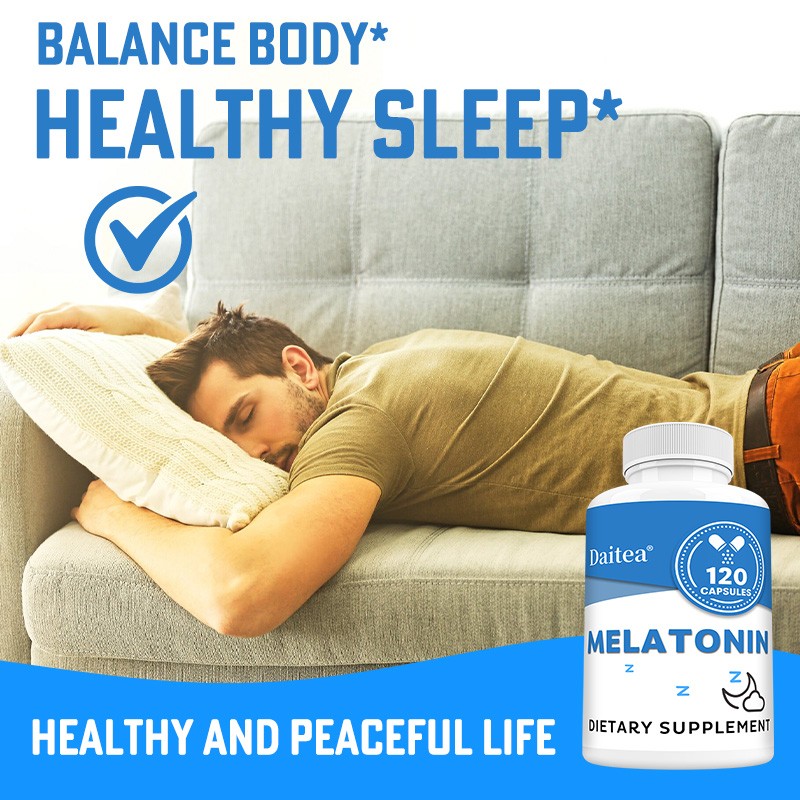Easy To Swallow Melatonin 5mg 120 Capsules Non Gmo Gluten Free Healthy Sleep