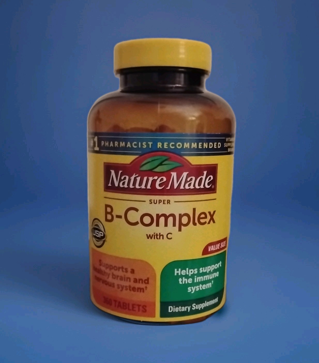 Nature Made Super B Complex with Vitamin C and Folic Acid, 360 Tablets