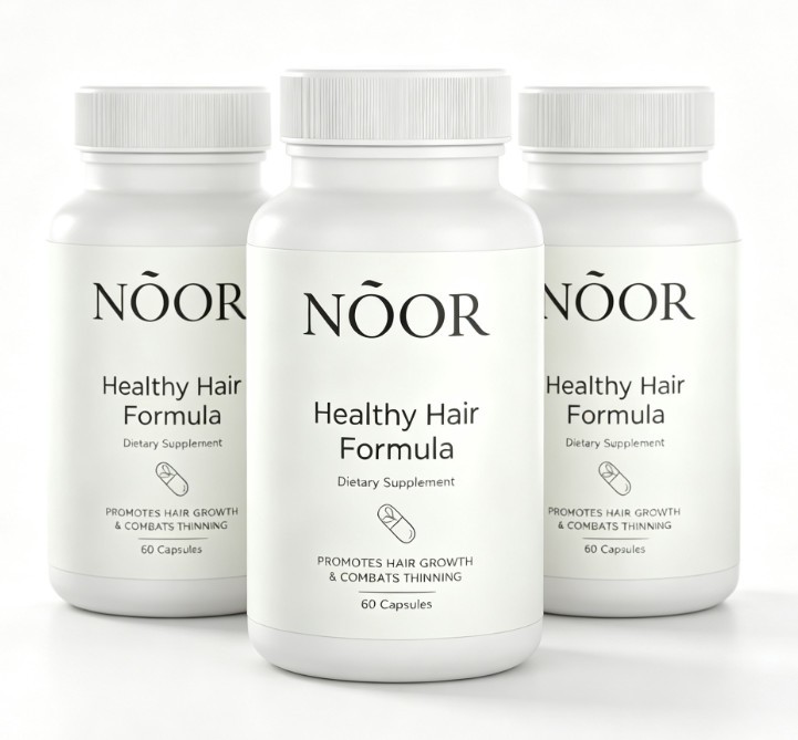 NOOR Hair Healthy Formula – NOOR Hair Growth Support Capsules – 60 Caps 1-5 pack