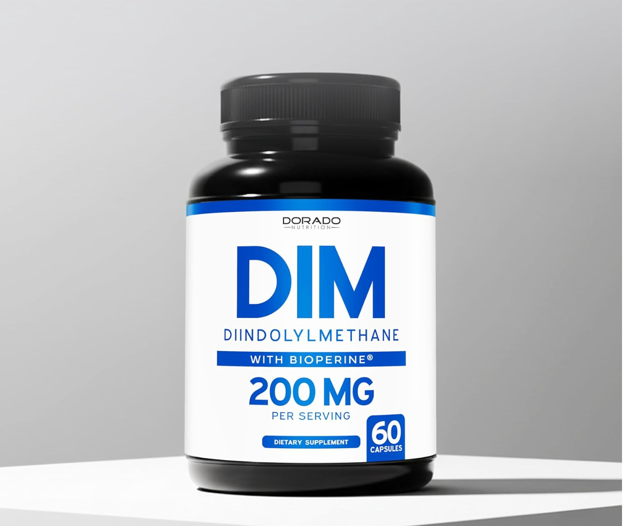 DIM Supplement (Diindolylmethane) 200 mg with 2.5 mg BioPerine 60 Count Vegan