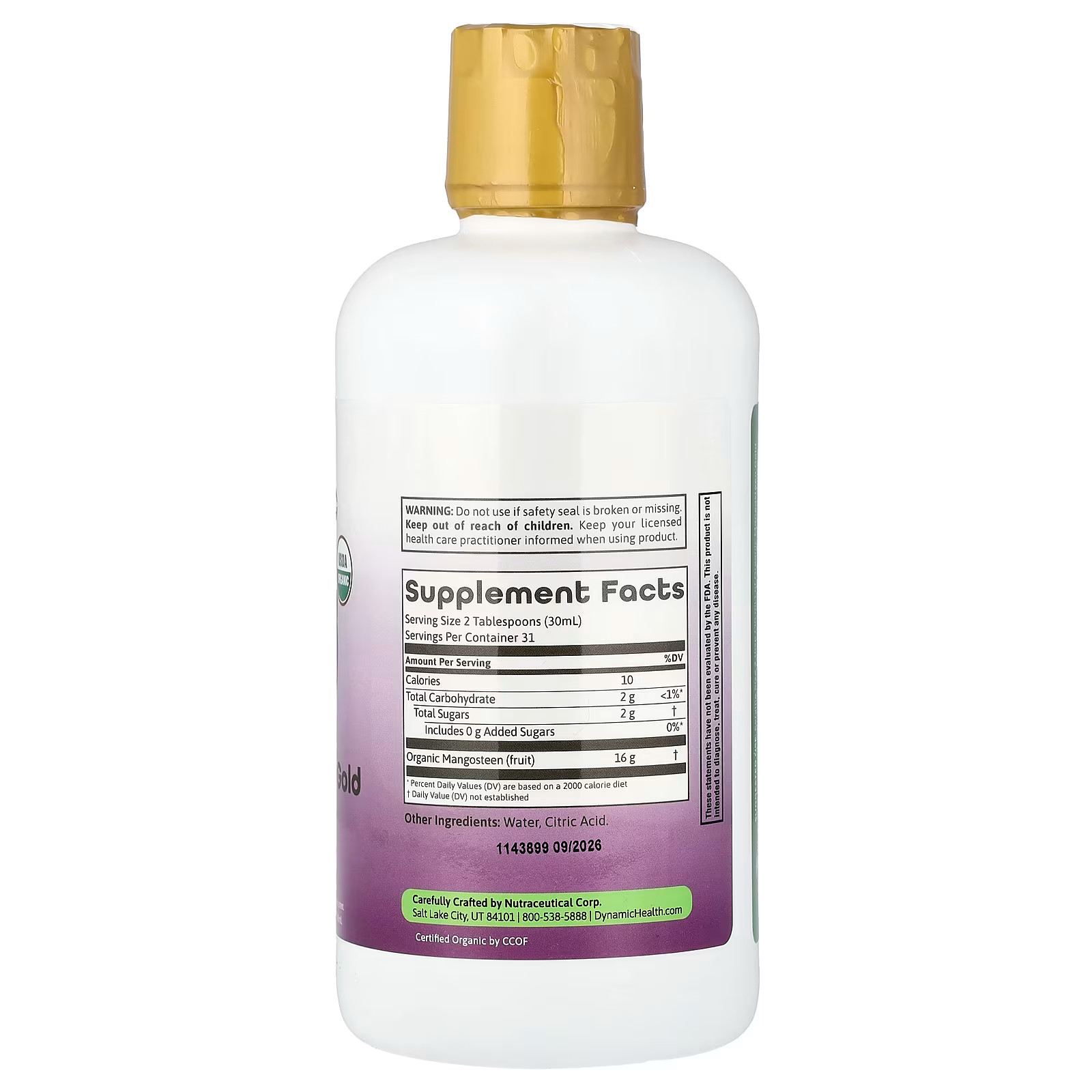 Dynamic Health Mangosteen Gold Liquid (Certified Organic) 32 fl. oz