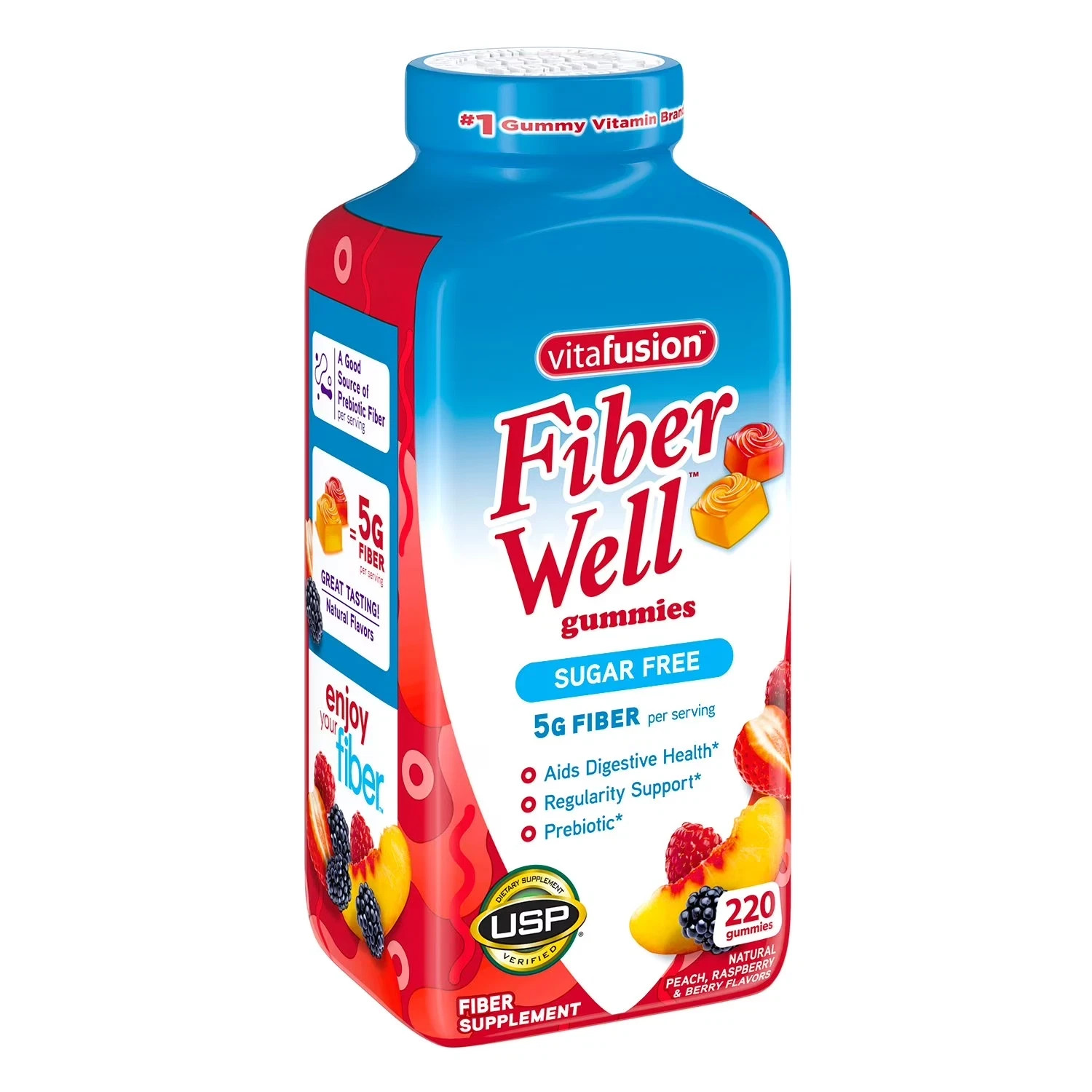 Vitafusion Fiber Well Gummies 220ct Sugar Free Digestive Health FREE SHIPPING