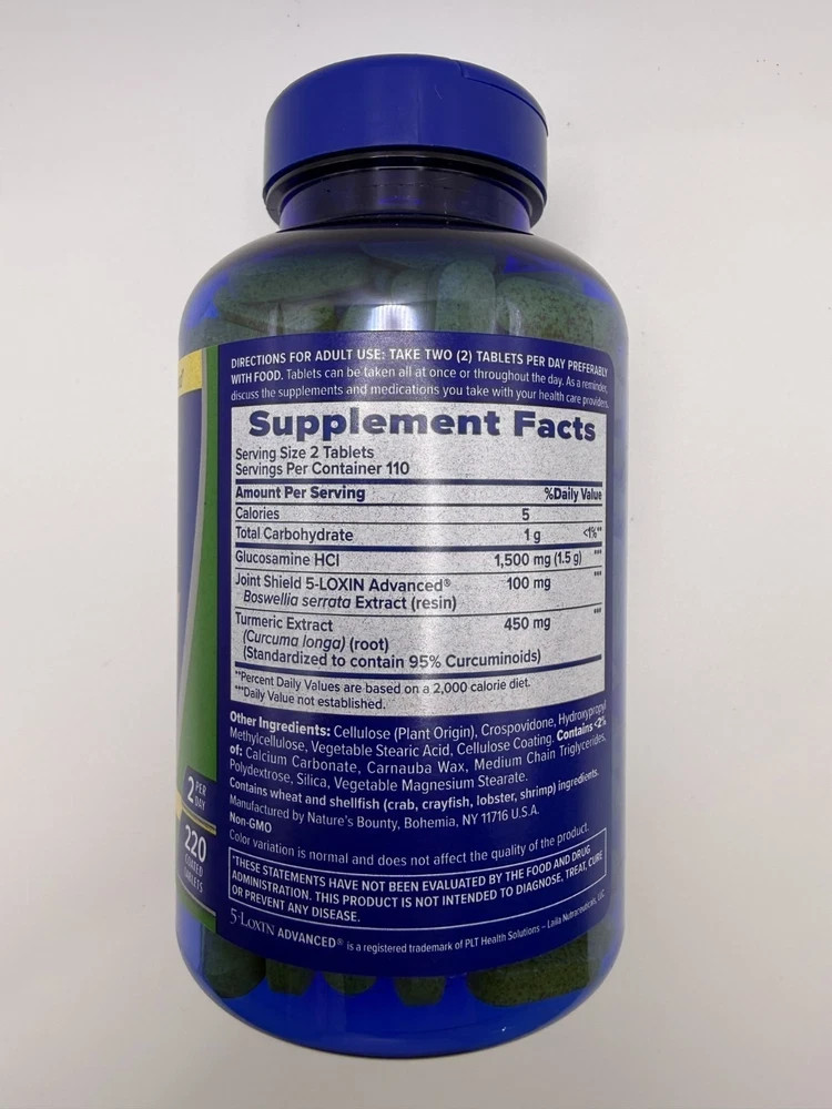 Osteo Bi-Flex Triple Strength Turmeric 220 ct Joint Supplement EXP04/2028 SEALED
