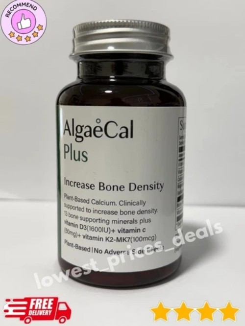 AlgaeCal Plus Dietary Supplement 120 Veggie Caps – Bone Strength Support-03-2028