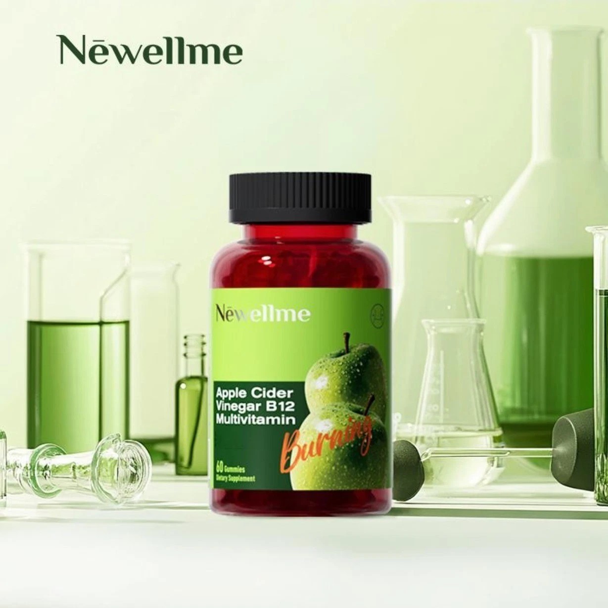 NEWELLME Apple Cider Vinegar Gummy Energy and Gut Wellness – Supports Digestion
