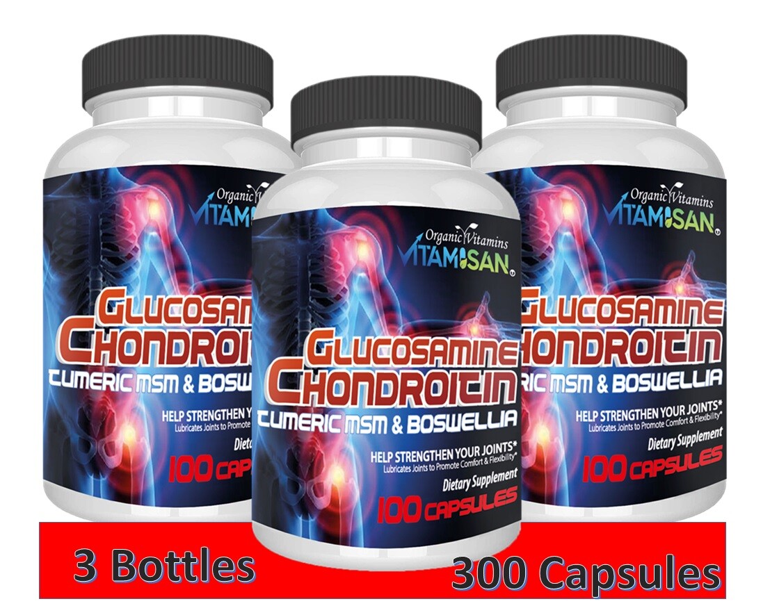 Glucosamine Chondroitin Turmeric MSM Boswellia Supports Occasional Joint relief