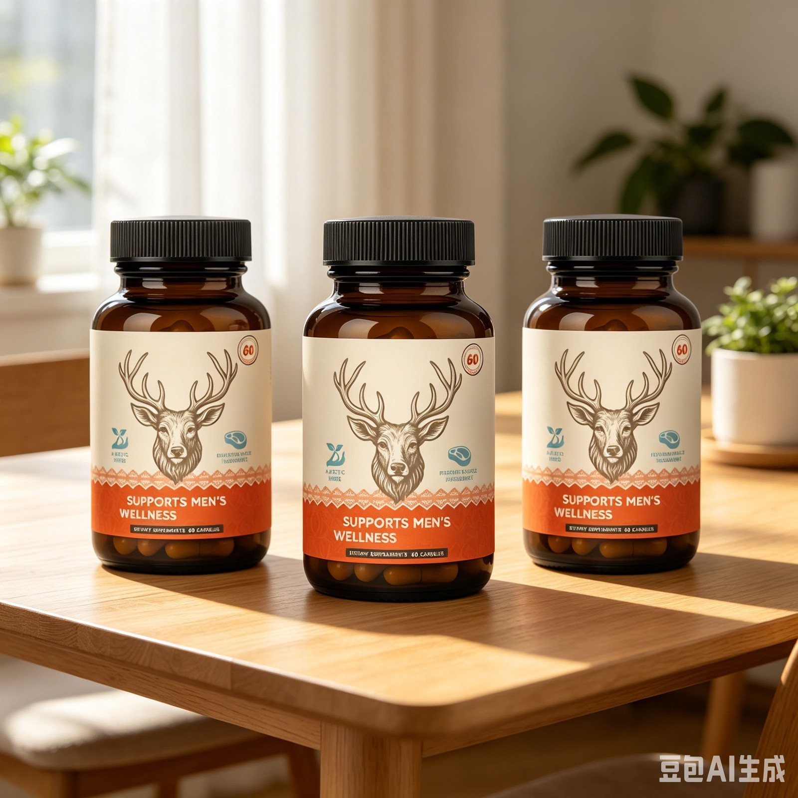 3X Men’S Vitality Supplement–Arctic & Herbal Nutrient Reindeer Blend– Daily Ener