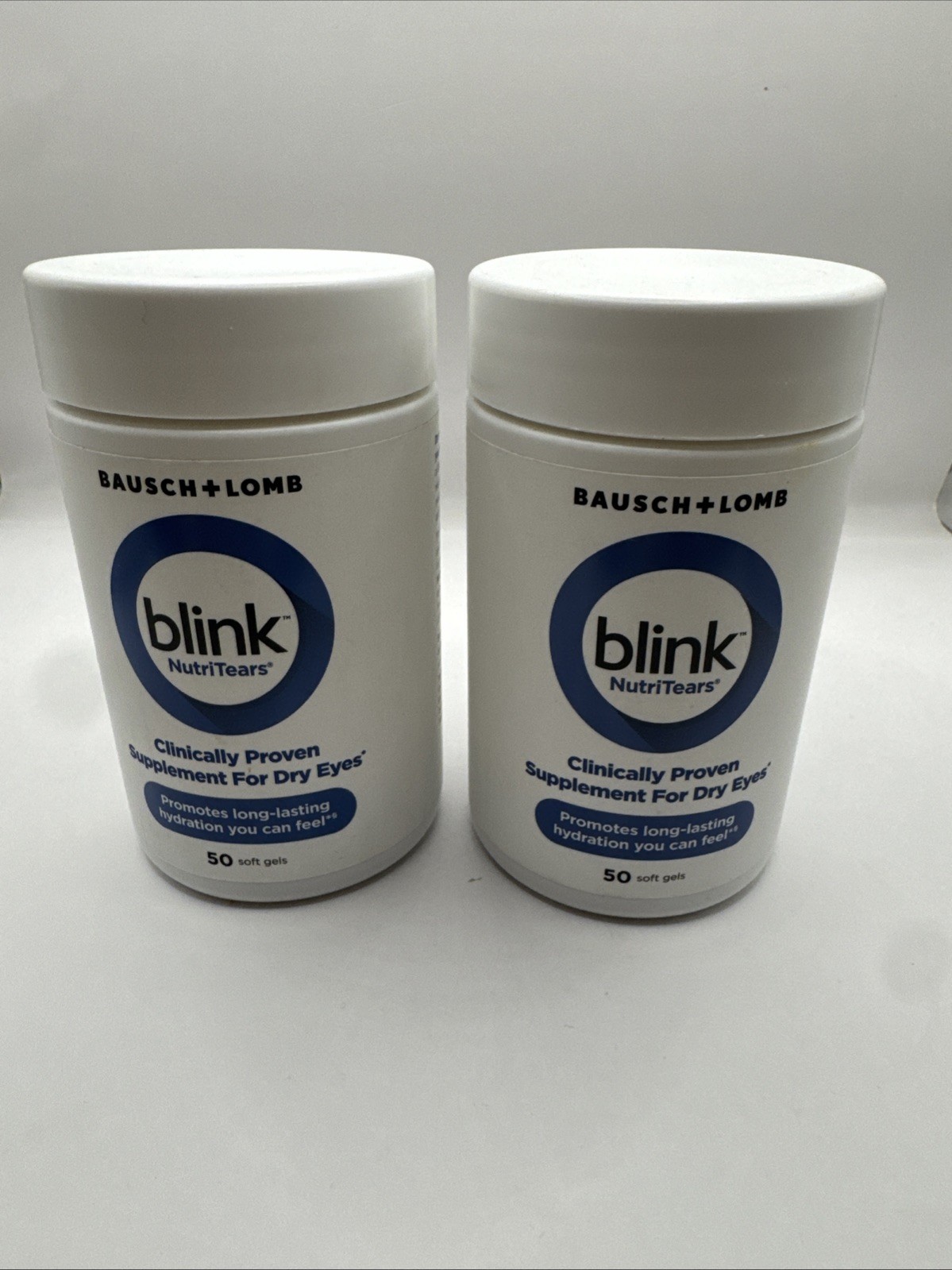 Lot (2) Blink BAUSCH+LOMB nutritears SUPPLEMENT For Dry Eyes 50 Tab. Exp 10/27
