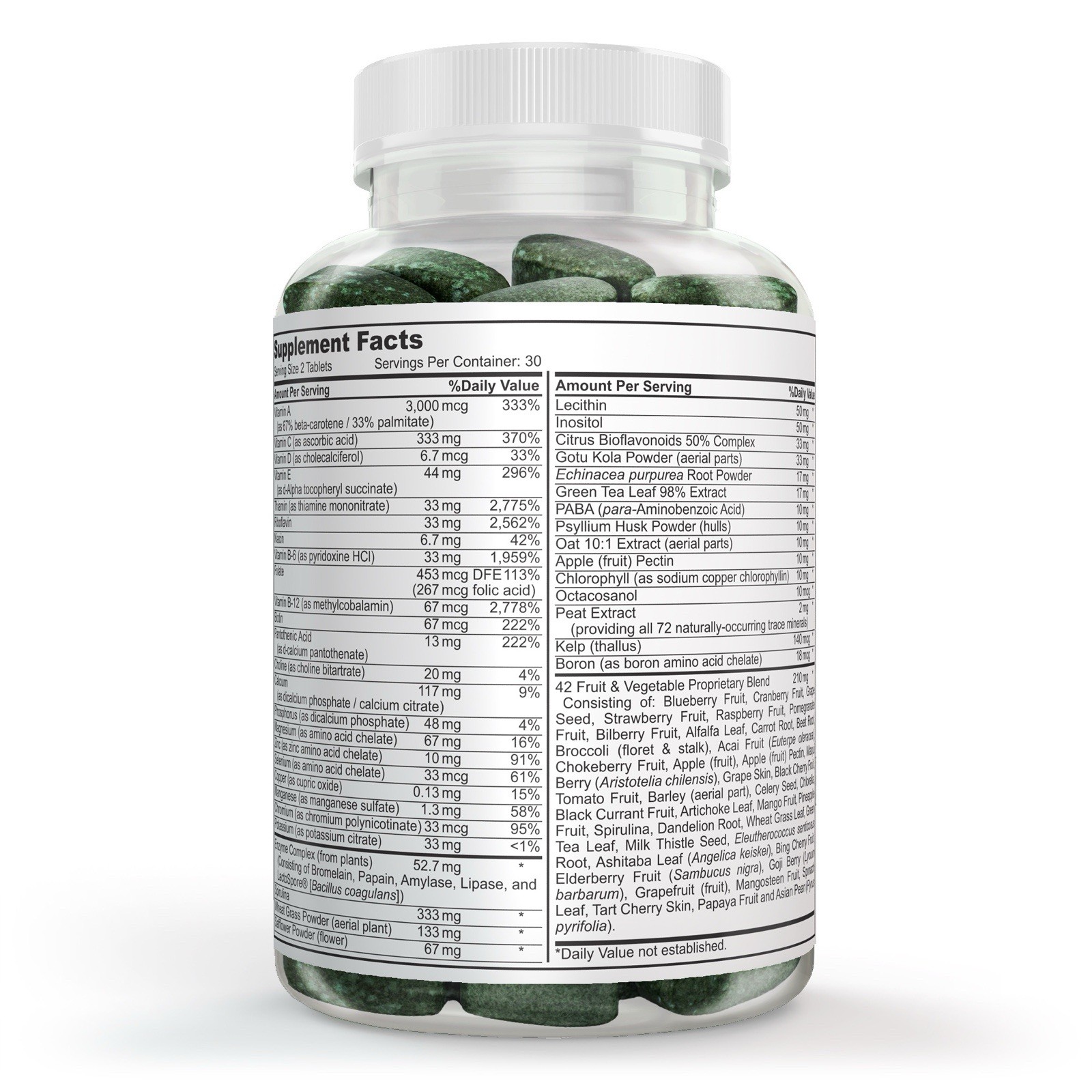 Ultimate Multivitamin Multimineral Superfood 42 Fruit and Vegetables For Adults