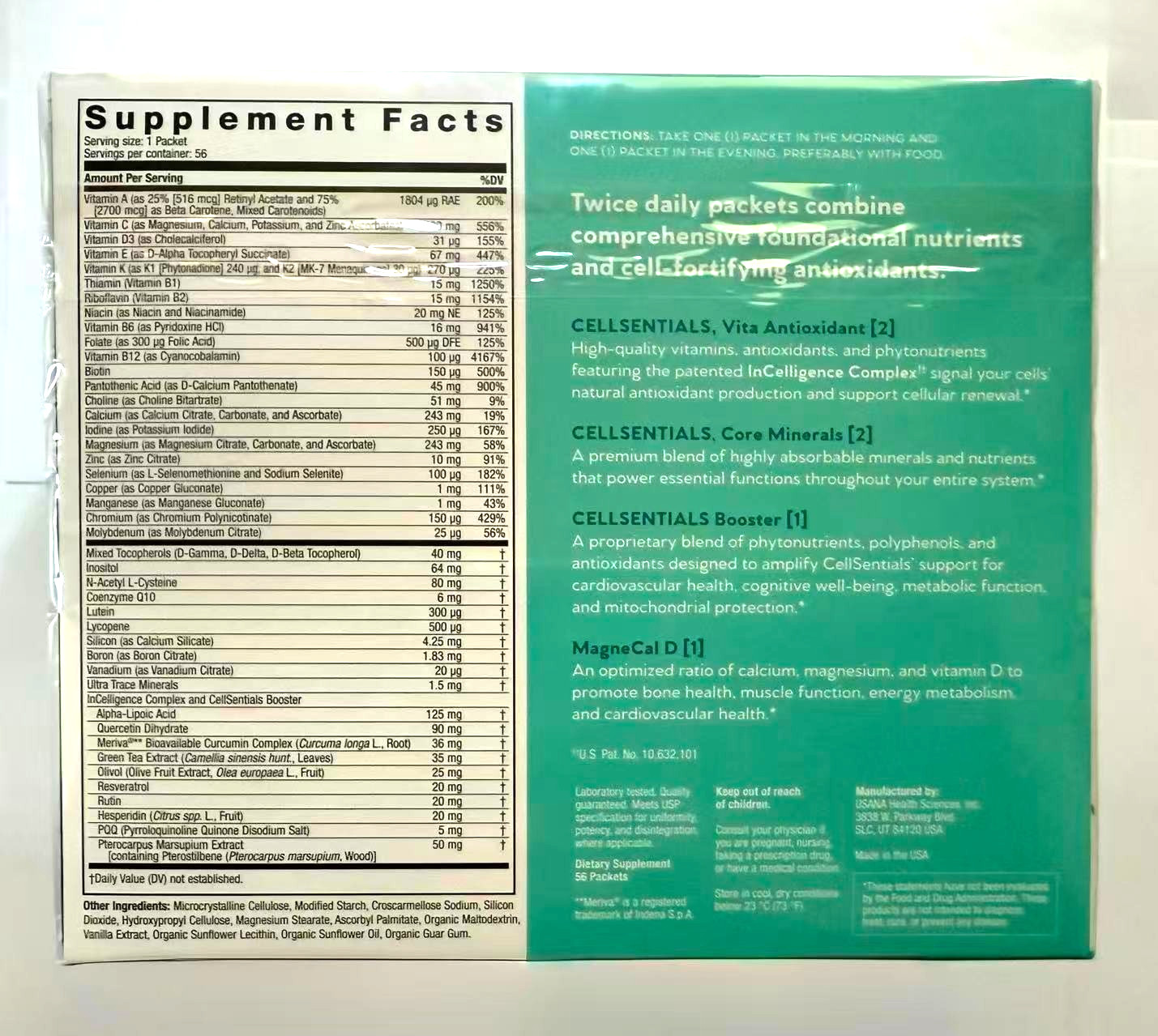 Usana HealthPak 100 (2025 latest upgraded version) 2 packs EXP 04/27