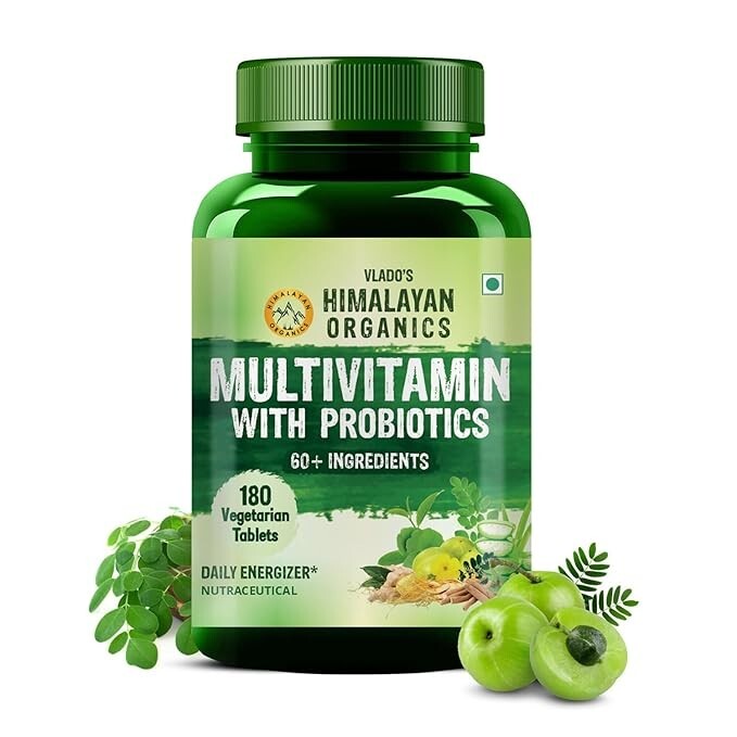 Himalayan Organics Multivitamin for men & women with 60 ingredients 180 Tablets