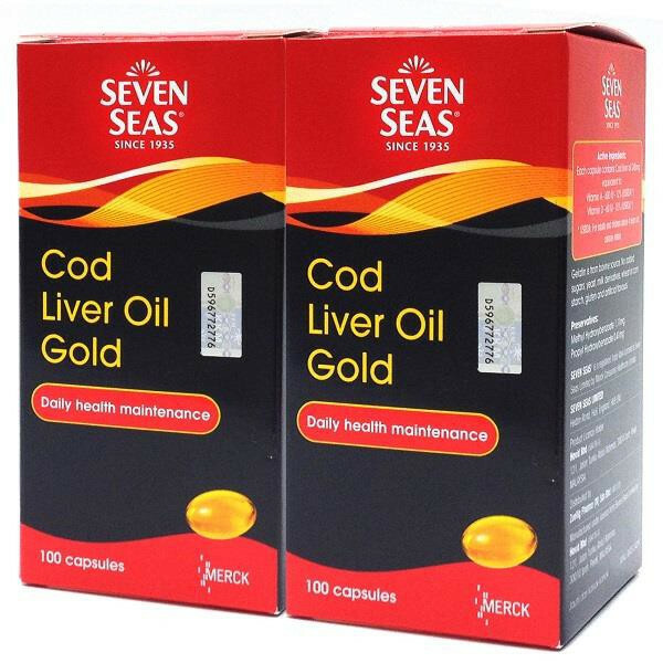 Capsule Seven Seas Cod liver fish oil Gold 2 X 100 Free Shipping