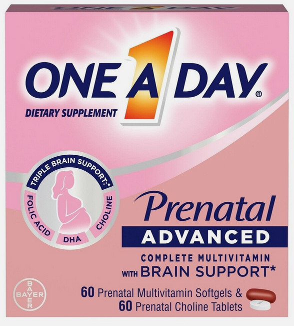 One A Day Prenatal Advanced Multivitamin 60 Softens & 60 Tablets – Exp: 03/2026