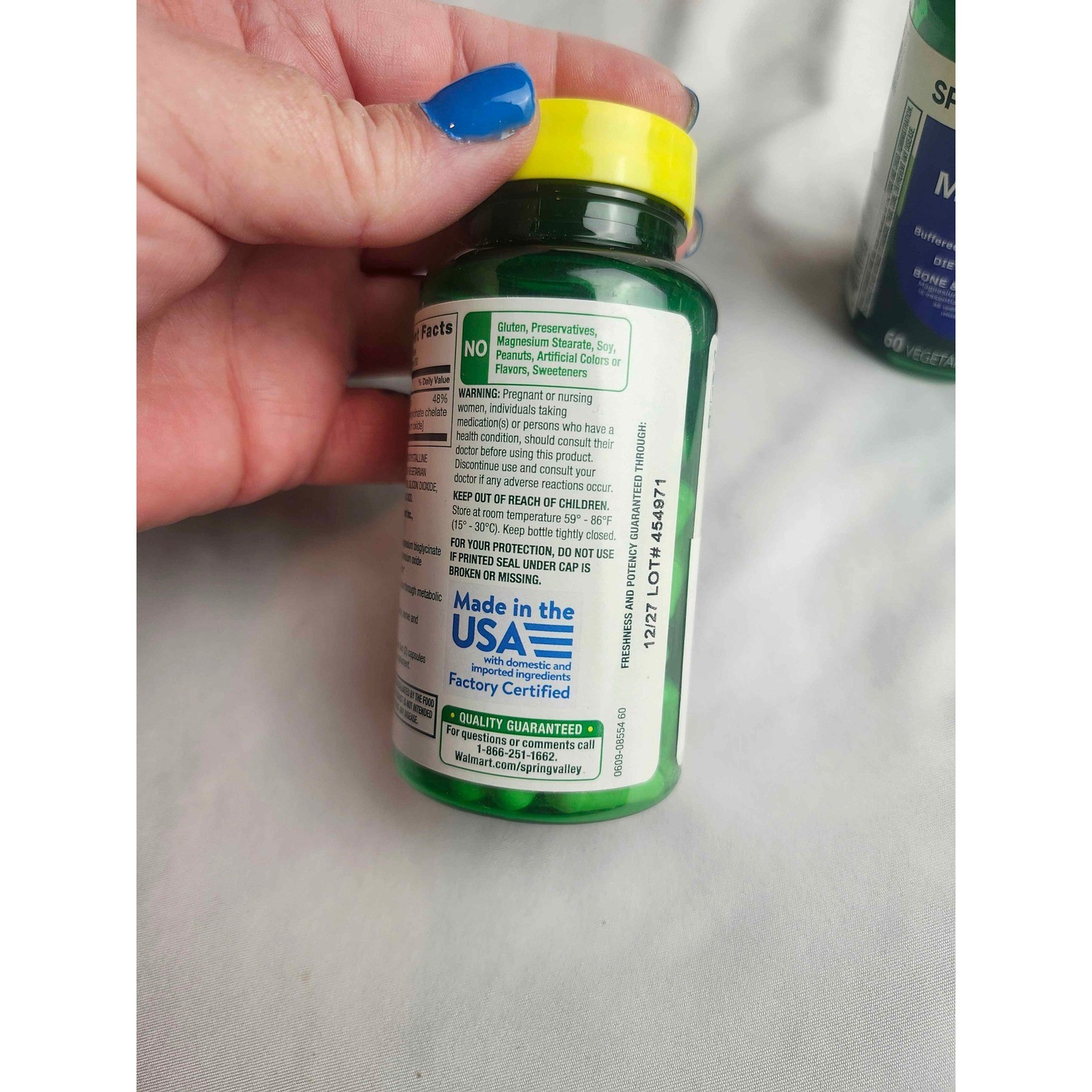 Spring Valley High Absorption Magnesium 200mg 60ct 3 Pack Exp12/2027 Bone Muscle