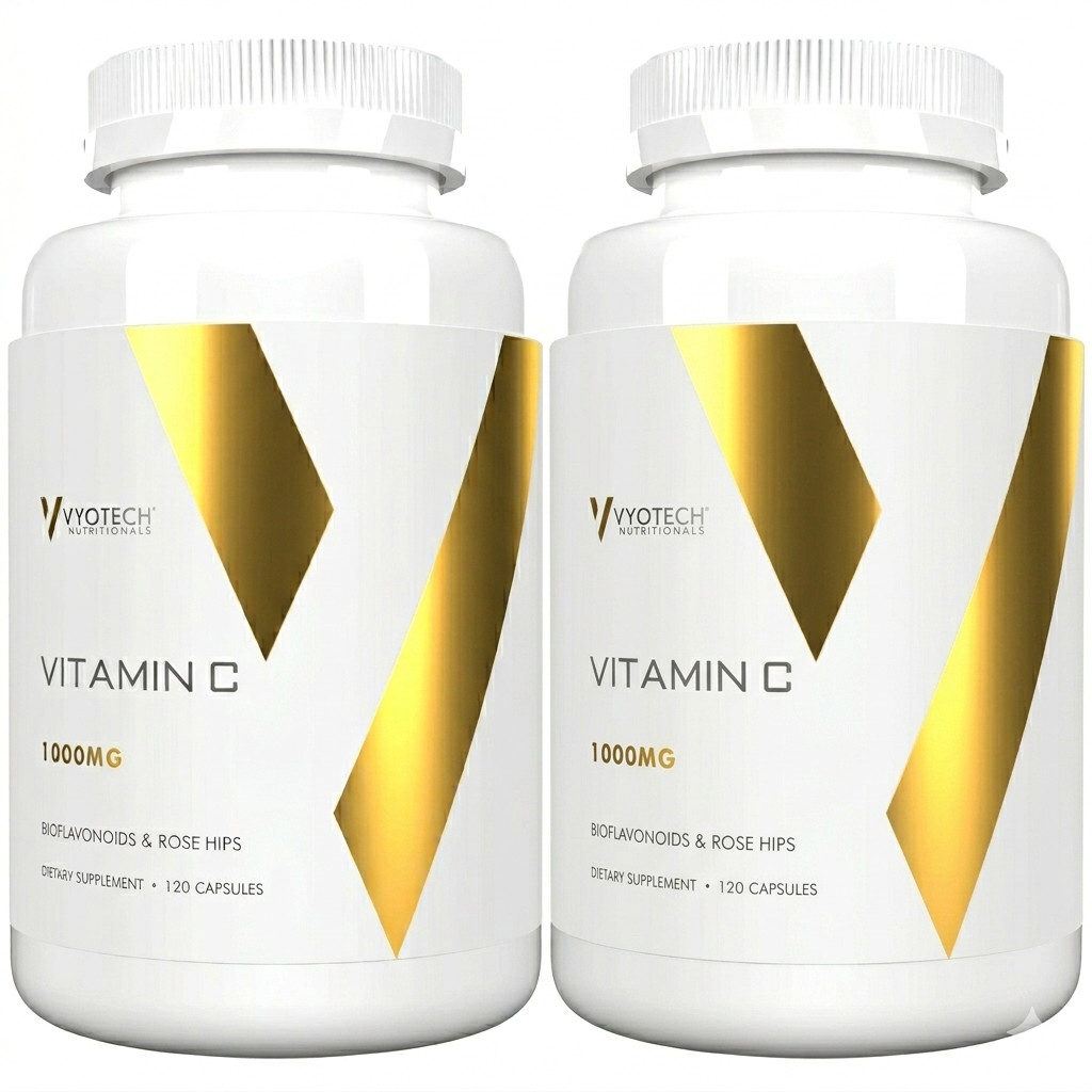 Vitamin C 1000 mg Buffered Capsules 240 Count 2 Pack Non Acidic Easy on Stomach