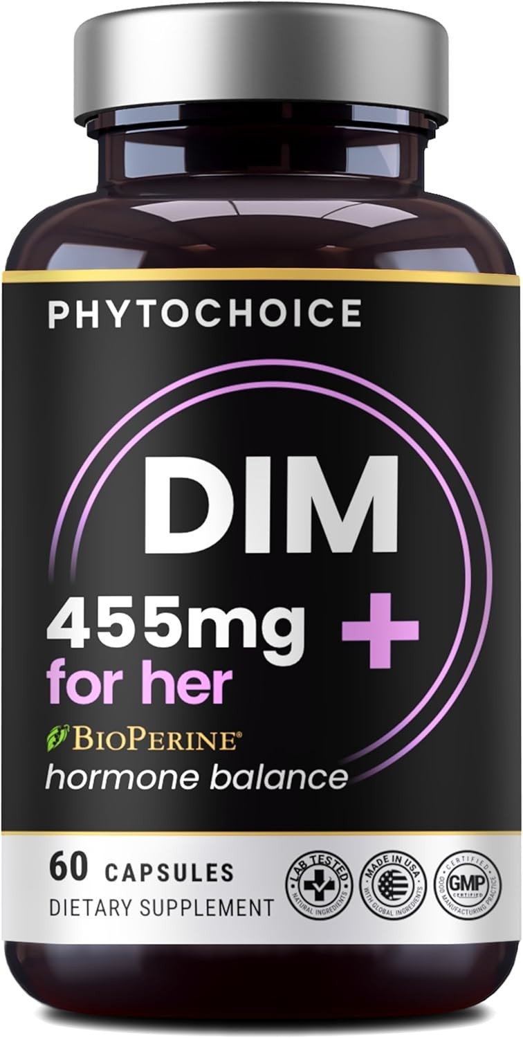 Phytochoice DIM (Diindolylmethane) 350mg w/ Bioperine & Brocolli Extract 60 Days