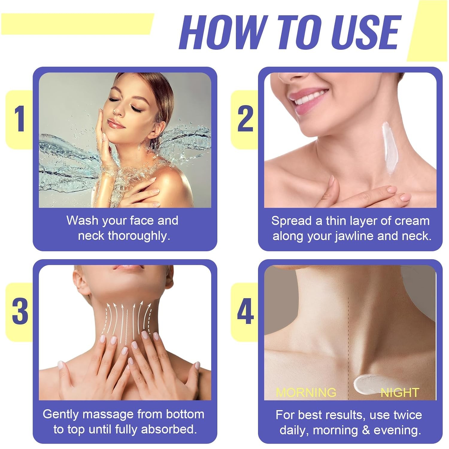2024 New Pure Neck Firming Cream, Anti-Aging Tighten & Lift Neck Cream, Chest Ne