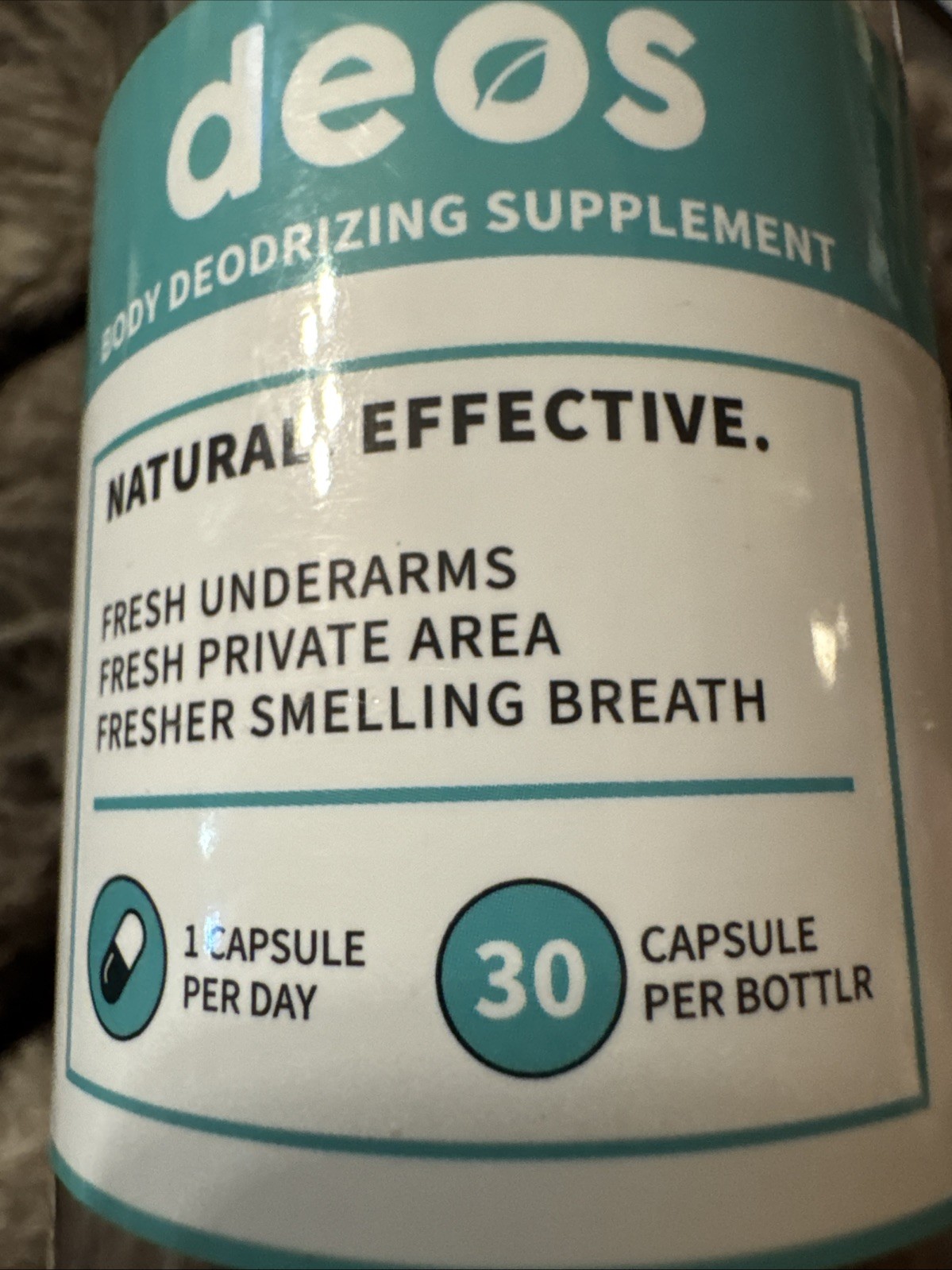 Deos ~ Body Deodrizing Supplement ~ 30 Caps ~ Sealed ~ Exp.01/2028+