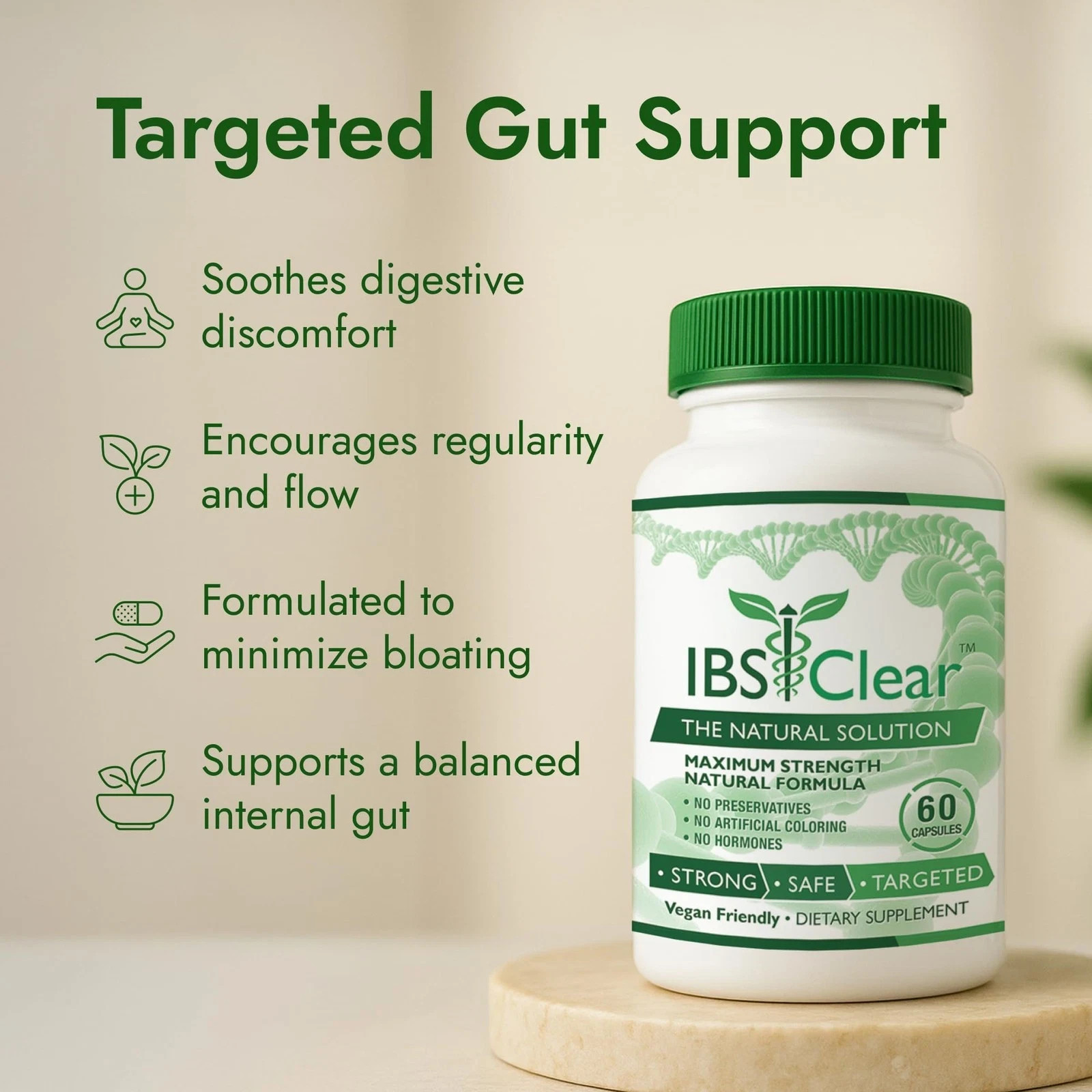 – ibs support – vitamin d, psyllium husk, fennel – 180 capsules – 3 month supply