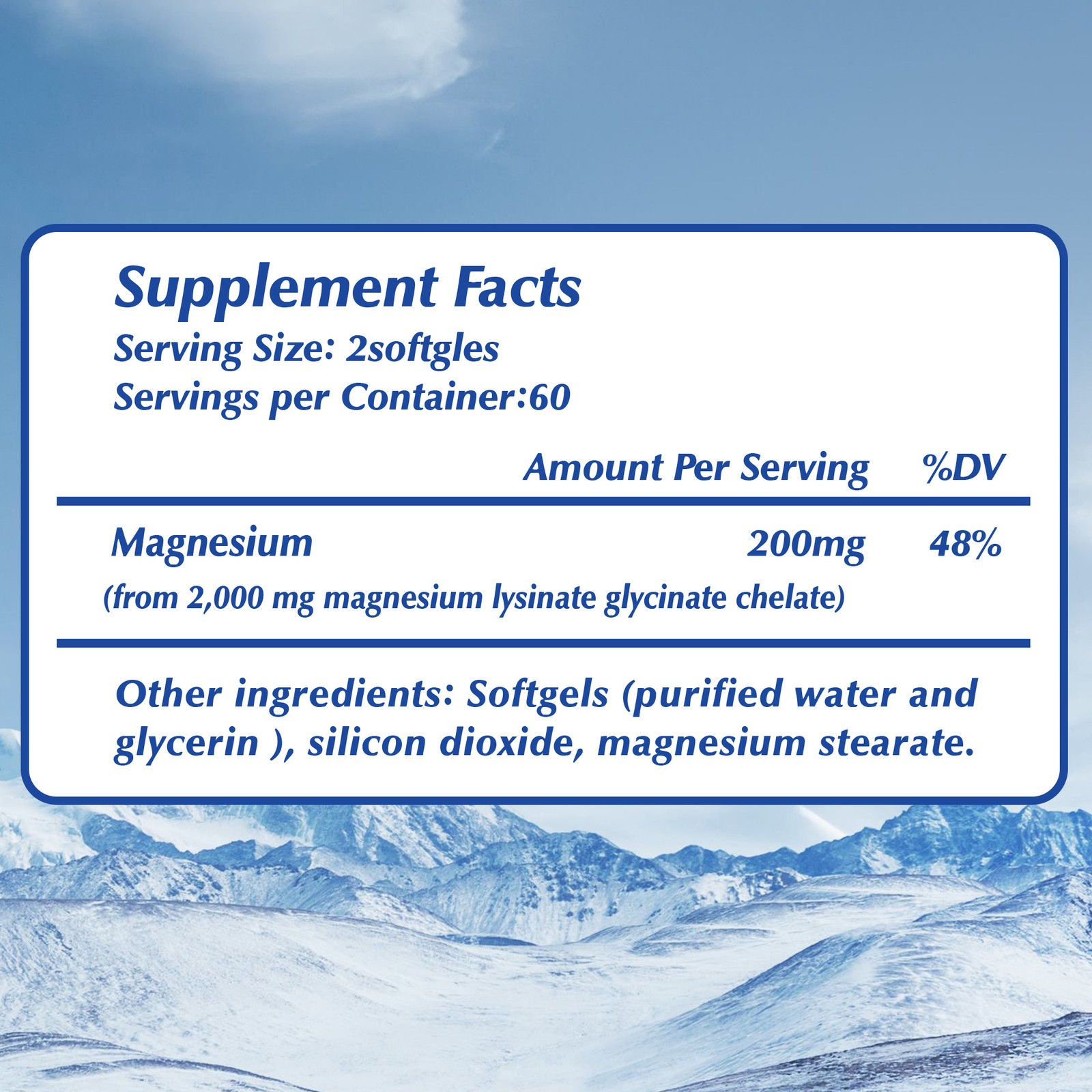 Magnesium – High Absorption Glycinate Lysinate – Muscle, Nerve and Bone Health