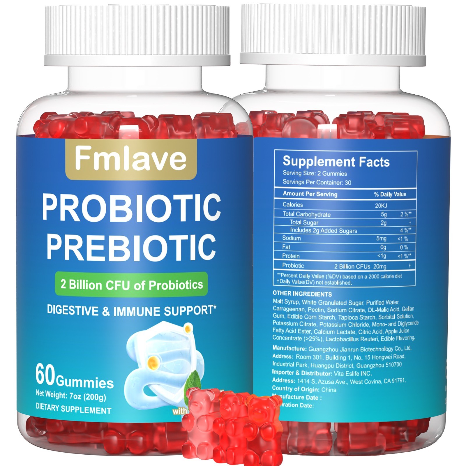 2x Digestive Advantage Probiotic Gummies 120 Count Exp 03/2027 Immune Gut Health