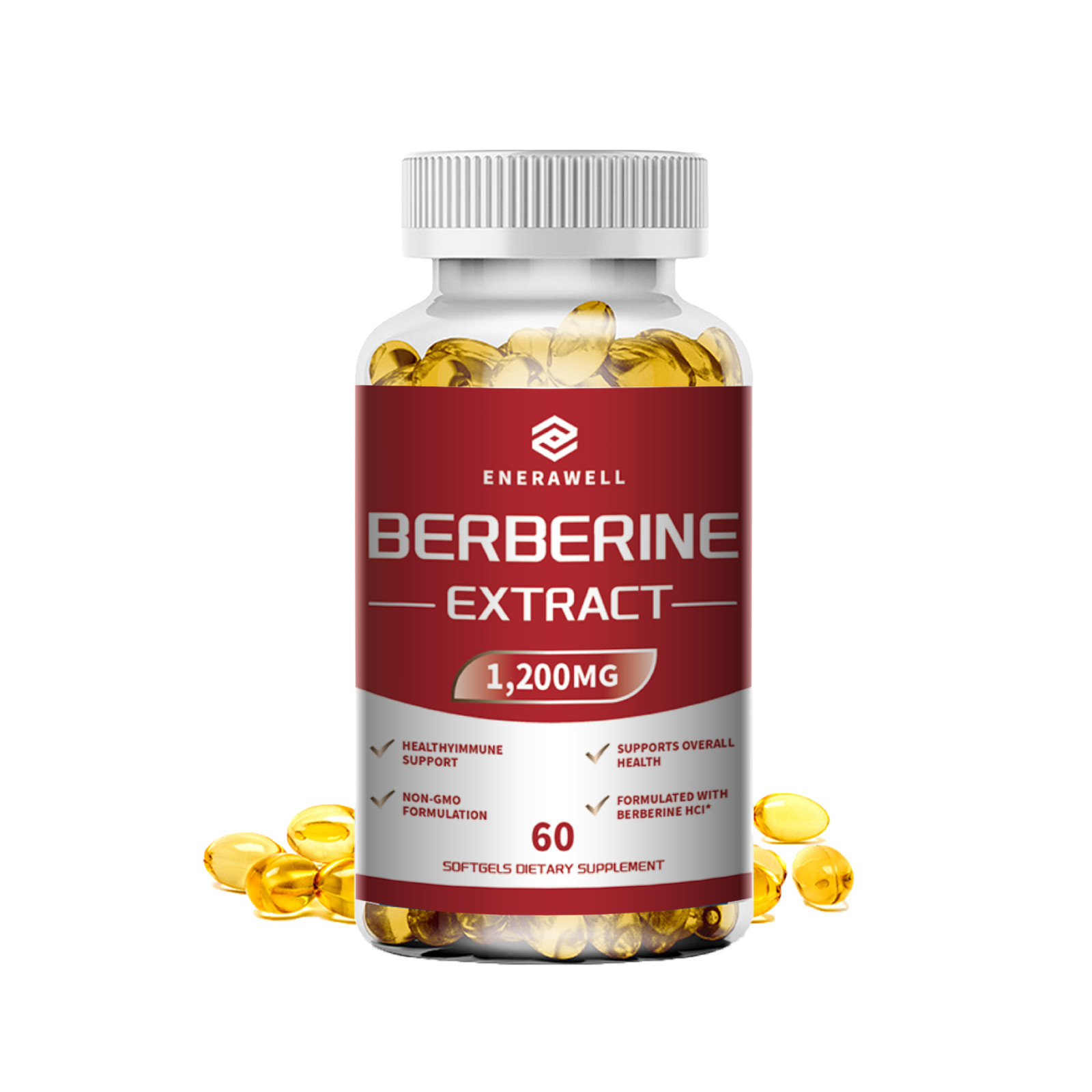 1/2/3 Packs Berberine 1200mg High Absorption For Blood Sugar Immune 02/07/2027