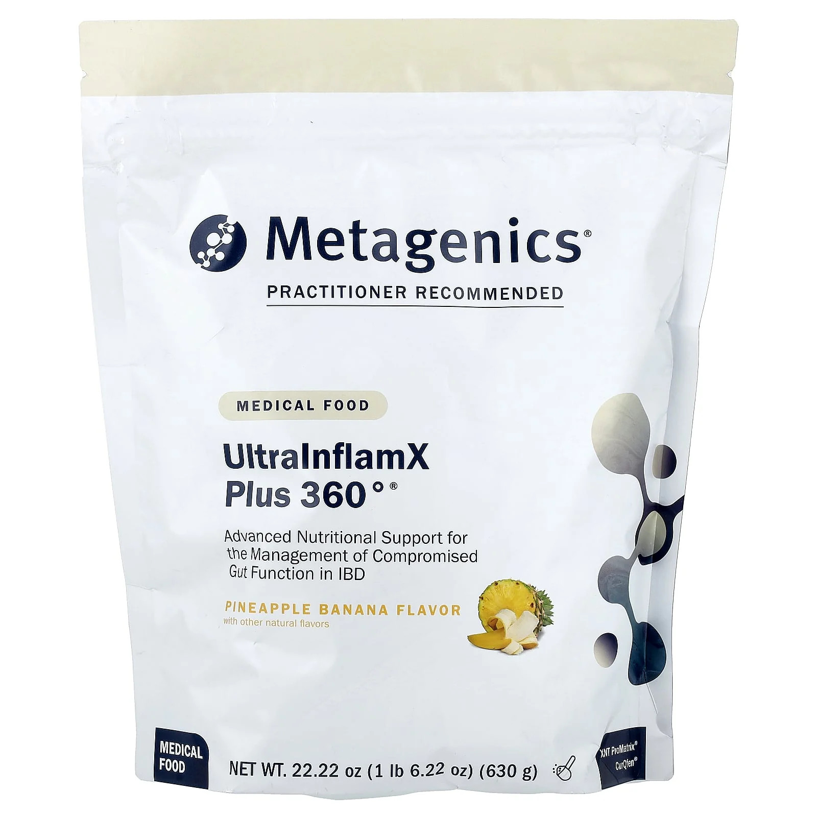 2 X Metagenics, UltraInflamX Plus 360�, Medical Food, Pineapple Banana, 22.22 o
