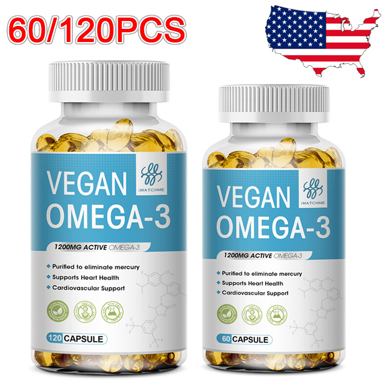 120 Omega 3 Fish Oil Capsules 3x Strength 1200mg EPA & DHA, Highest Potency US