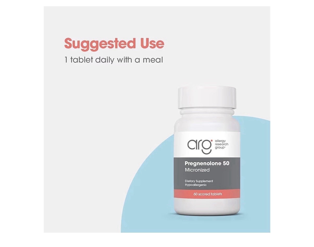 Allergy Research Group Pregnenolone 50 Micronized Hormone Precursor Support