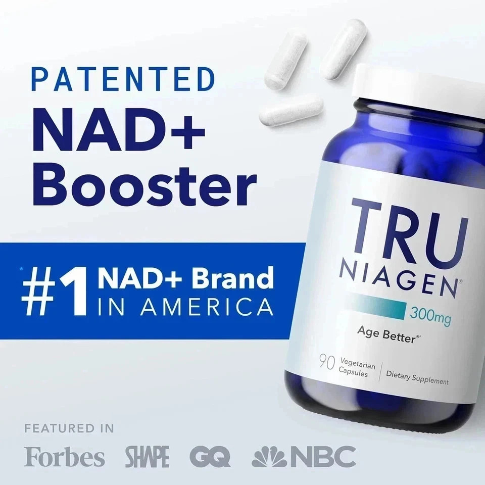 3 Pack Tru Niagen Nicotinamide Riboside Chloride 300mg 90 NR Vegetarian Capsules